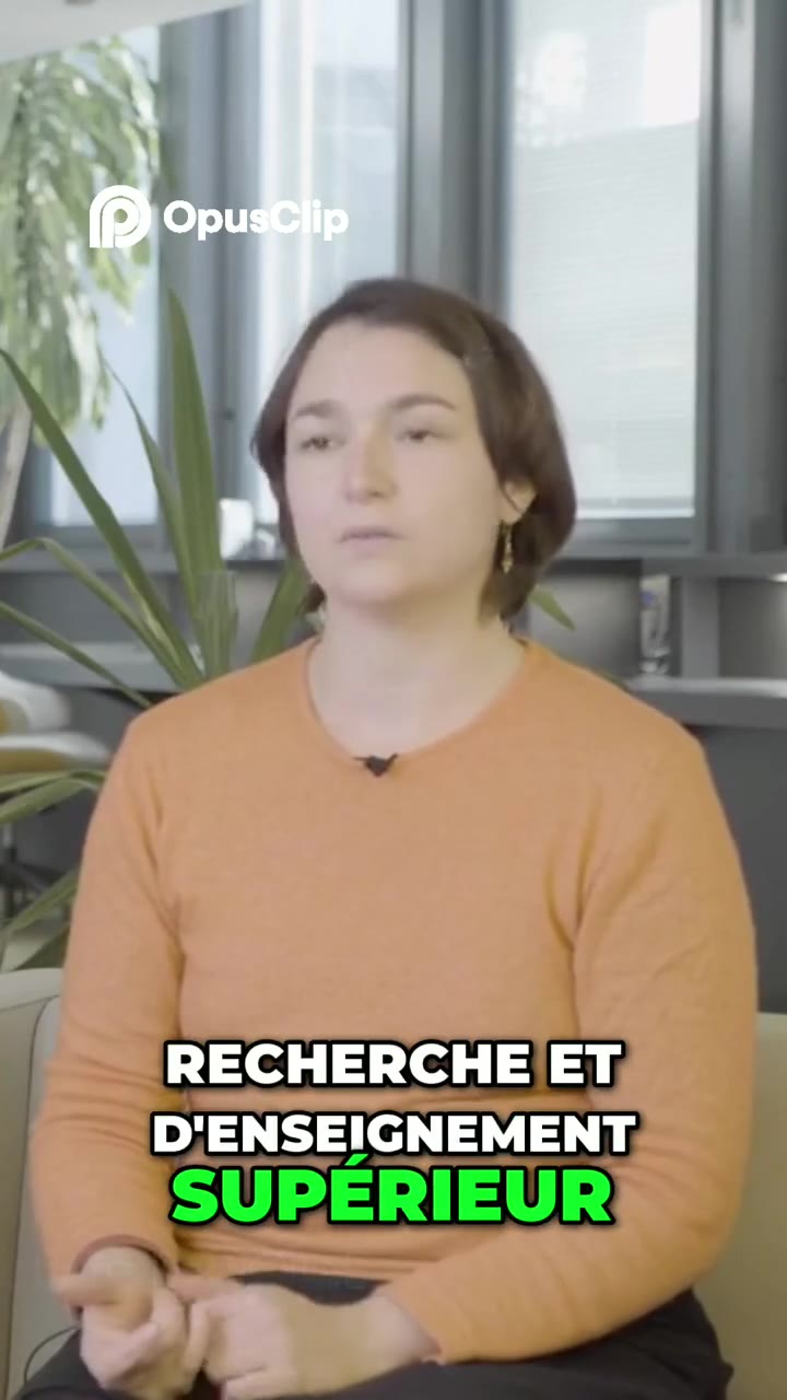 Image du clip exporté par OpusClip, sous-titre RECHERCHE ET D'ENSEIGNEMENT SUPÉRIEUR