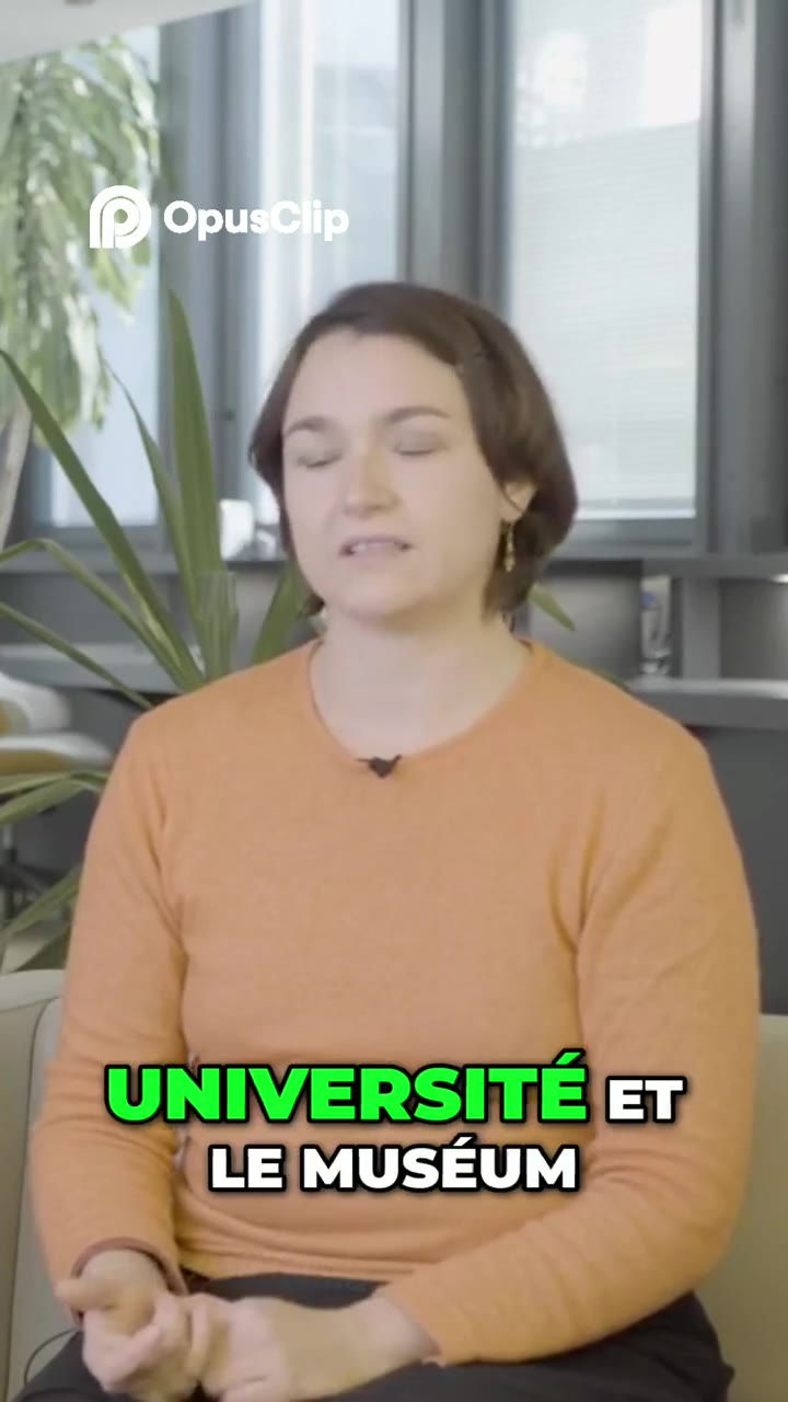 Image du clip exporté par OpusClip, sous-titre UNIVERSITÉ ET LE MUSÉUM sur deux lignes